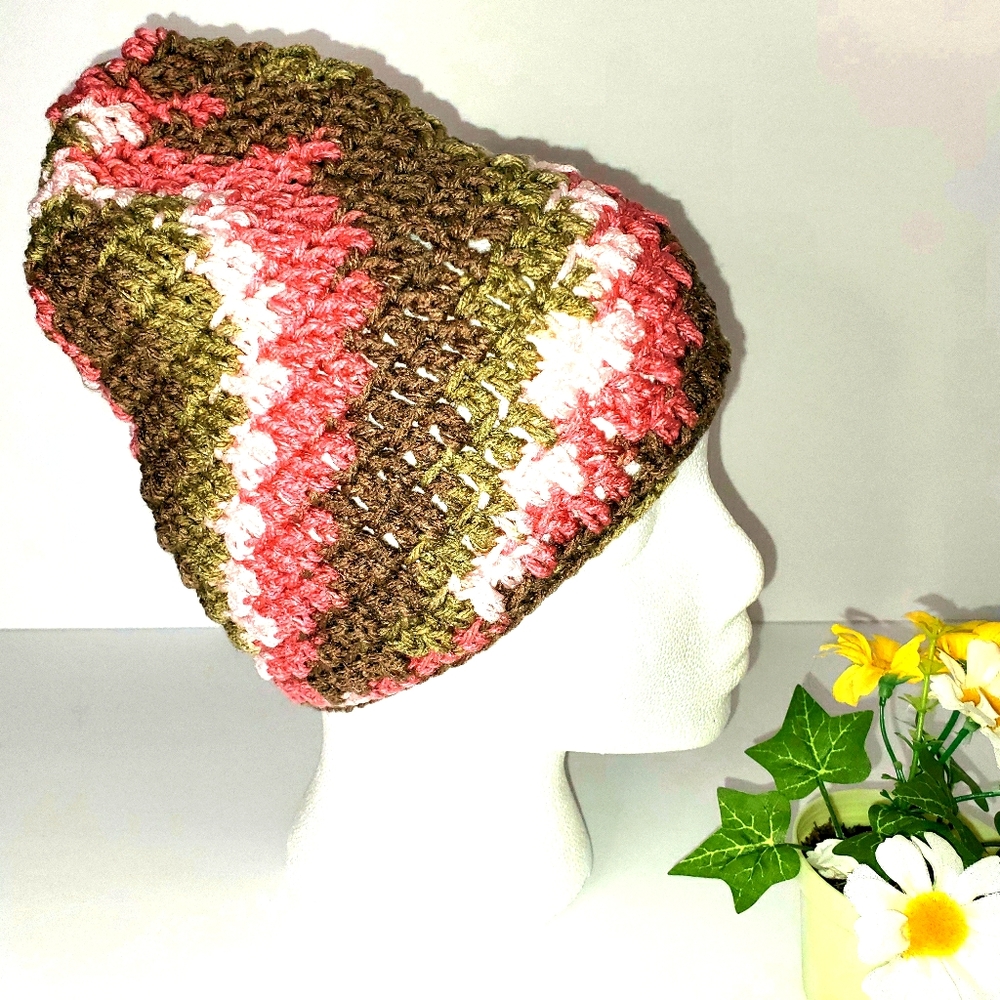 Pink beanie crochet💓